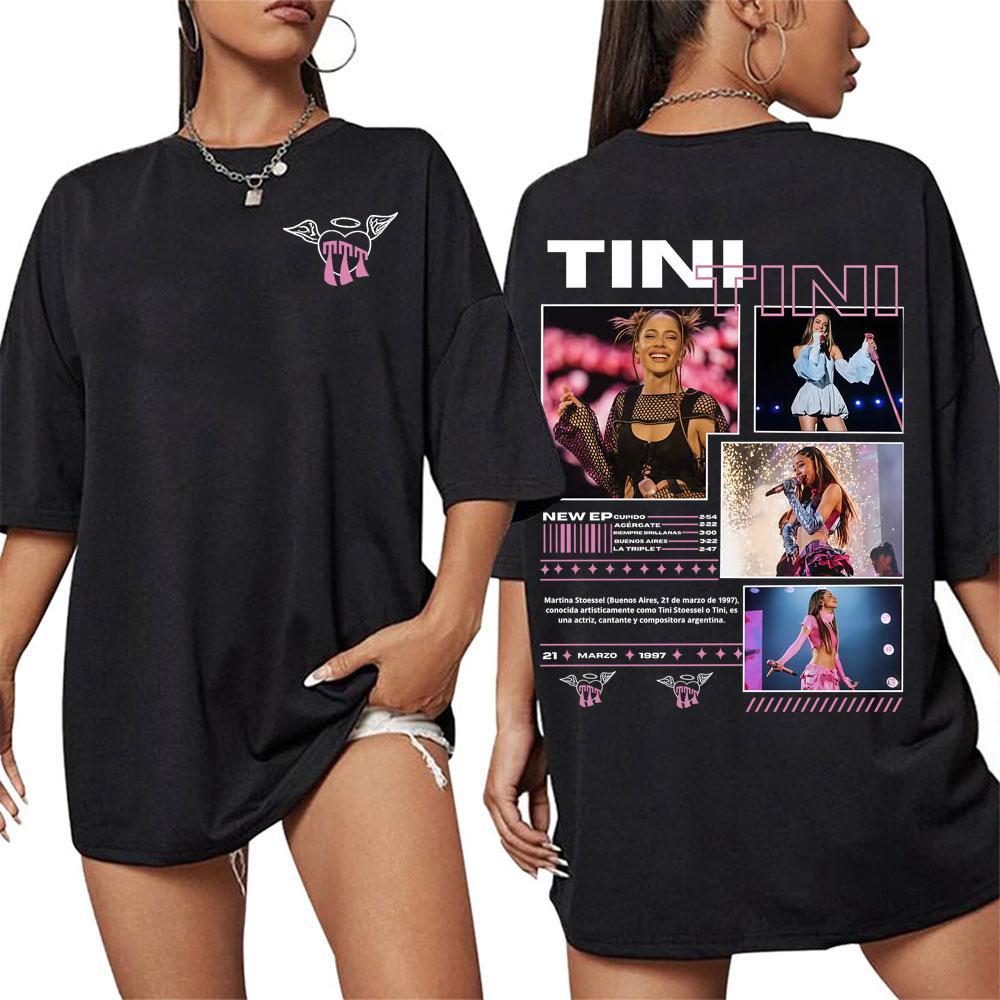 Singer TINI STOESSEL Tour 2025 Merch T Shirts Unisex Womens Clothing Harajuku Aesthetic Tshirts High Quality Short Sleeve T Shirt