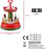 Christmas Village Carnival Scene Led Lights Music Box Carousel Ferris Wheel Christmas Christmas Eve Gifts Festive Decorations