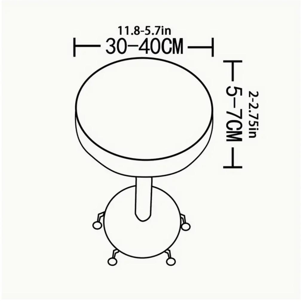 Elastic Round Bar Stool Cover Swivel Seat Slipcover Dustproof Protector For High Chairs Universal Fit