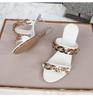 1098 Series Cm Heel Cm Platform Wedge Heel Slippers Shallow Women's Chain Simple Transparent Crystal Shoes LFD
