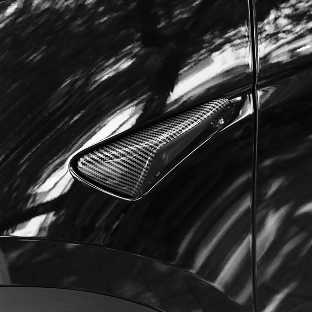 2 STÜCKE Für Tesla Modell 3 YXS Seitenkamera Kohlefaser ABS Schutzabdeckung Für Tesla Modell 3 Modell Y Autozubehör