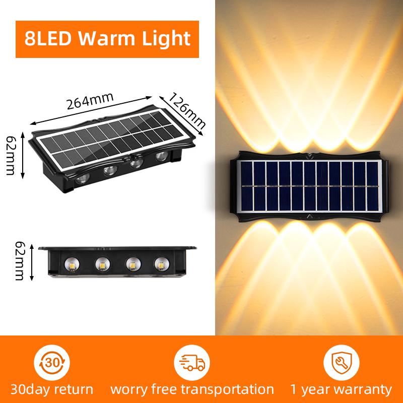 Solar Wall Lamp Outdoor Solar Lights Waterproof Up And Down Luminous Sunlights Home Balcony Yard Decor Garden Solar Wall Light