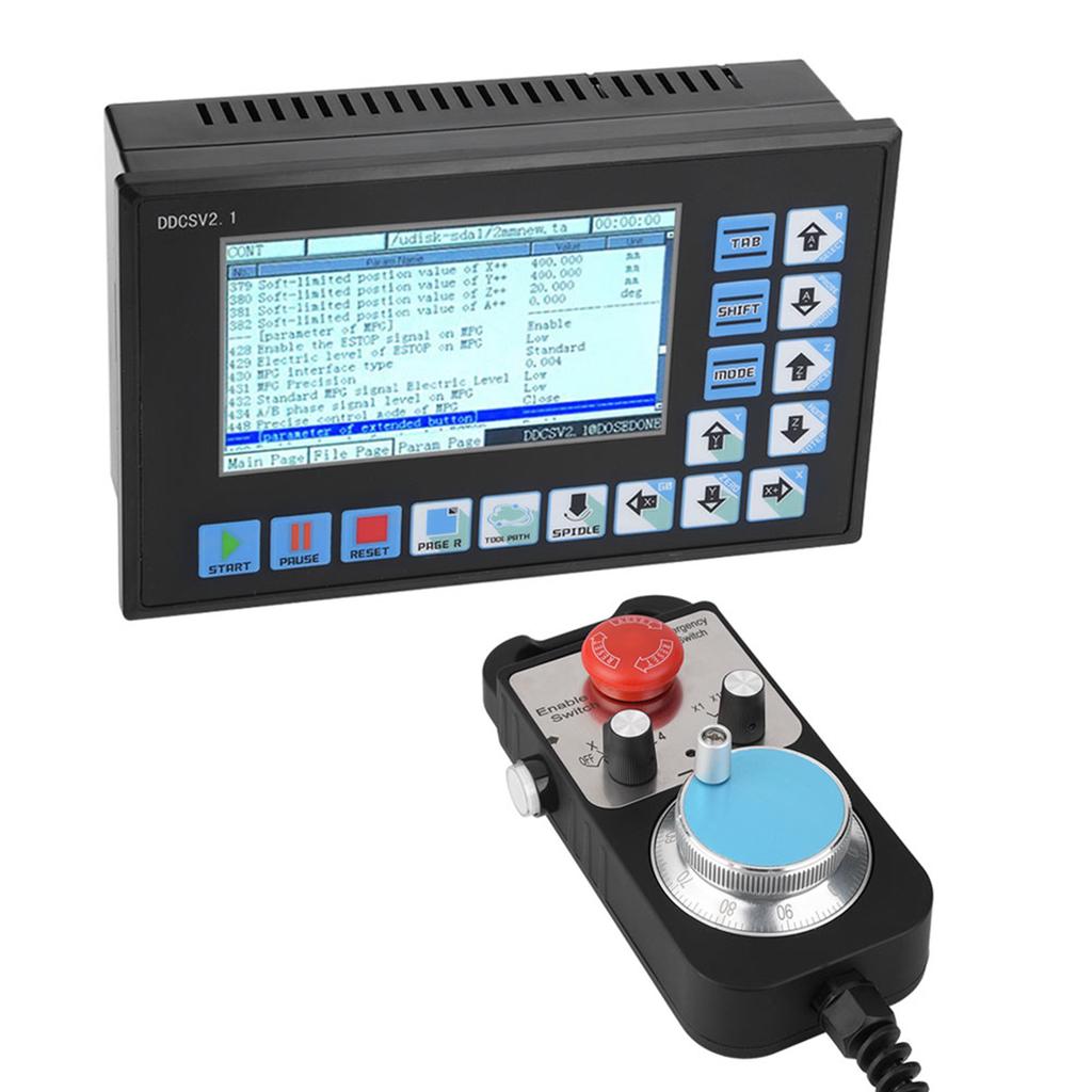 4-assig DDCSV2.1 USB CNC-systeem Offline Controller Graveer machines met Handwiel 5V