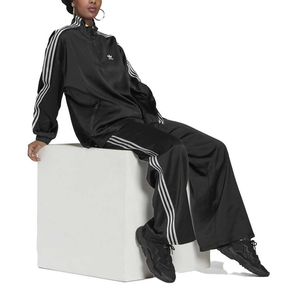 Adidas Original Striped Lightweight Drop Shoulder Long Sleeve Sweatshirt Women sweatshirt Black White H37825