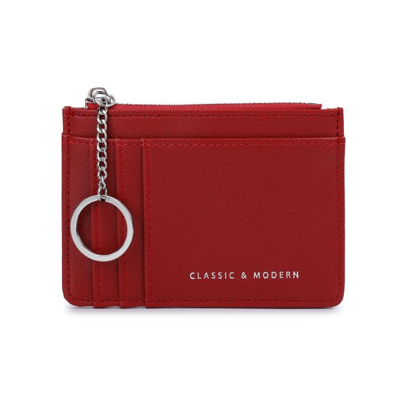 Card bag Thin women's mini keychain Multi-card holder change bag wallet