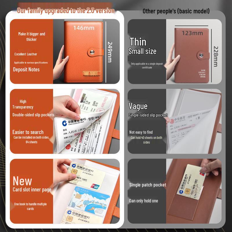 2025 Multifunctional Passbook & Bill Storage Album