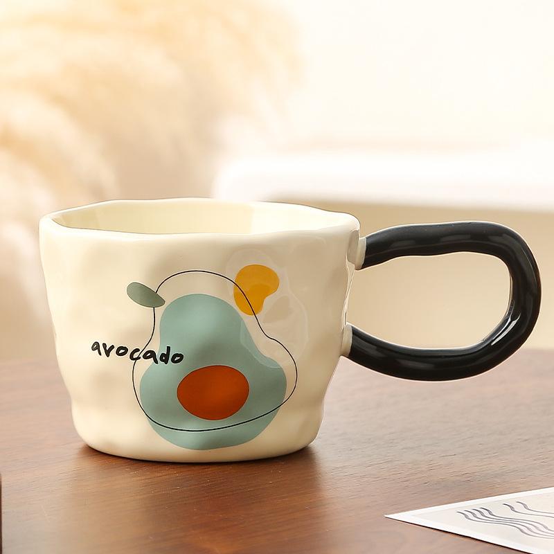 Retro Mug Design Sense Big Ears Ins Style Ceramic Cup Couple Coffee Cup Office Water Cup Home Use