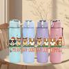 1PC Merry Dogmas Holiday Dog Set 750ml Color Plastic Sports Water Bottle Leakproof Flip Straw Lid Suitable for Sports Office Home Use
