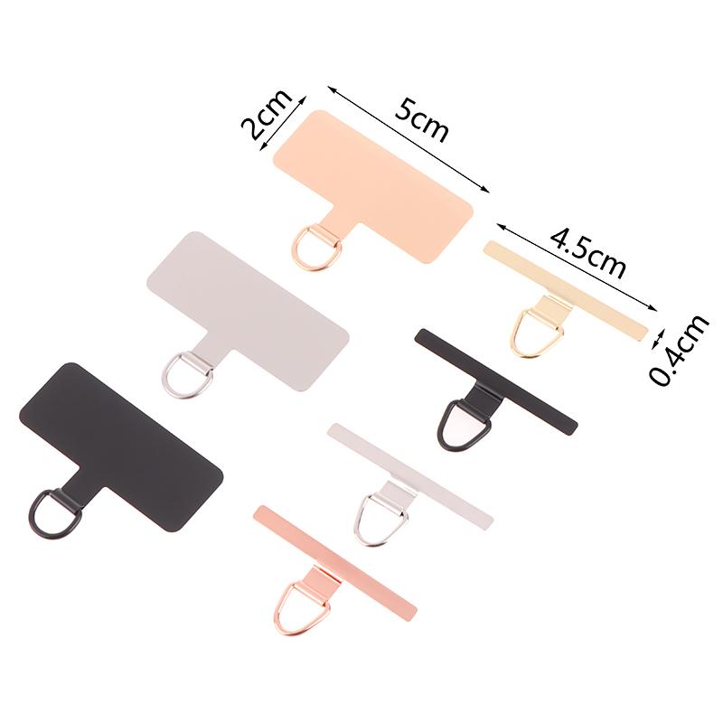 Ultratunn rostfri telefonfäste patch packning mobiltelefon rem delar säkerhetsanslutningsstycke