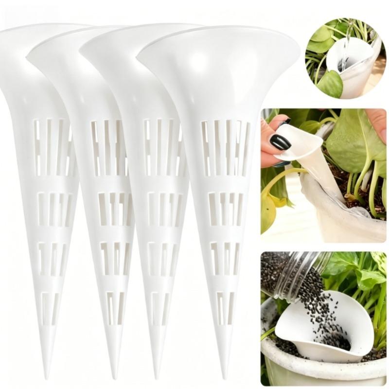Plant Breathable Watering Device Home Conical Root Protection Tube Plastic Soil Aerator Tube Potted Flower Prevent Root Rot Tool