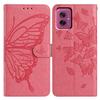 For Motorola Moto G55 5G Case Butterfly Imprinted Wallet Stand PU Leather Flip Phone Cover with Strap