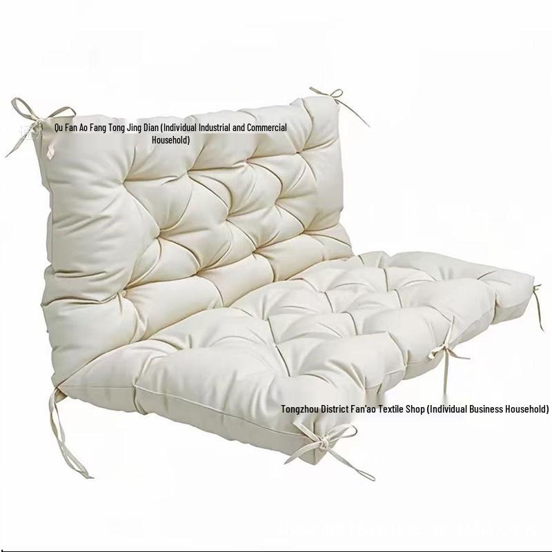 Waterproof Ergonomic Outdoor Bench Cushion: Thick, Breathable Lounger Mat for Rocking Chairs and Courtyards