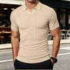Men's Casual Short Sleeve T-Shirt with Collar, Breathable Shirt for Summer Everyday Wear