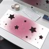 Black And Pink Gradient Star Korean Mouse Pad Extra Large Female Sweet Cool Healing Computer Office Keyboard Desk Anti Slip Mat