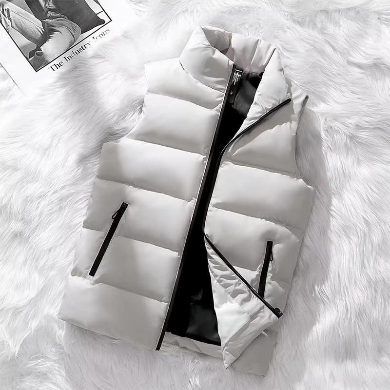 

Men s Large Size Thick Warm Cotton Vest for Autumn and Winter XL сірий колір