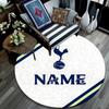 Custom Name,Tottenham Hotspur pattern round rug,Carpet Rug for Living Room Bedroom Playroom ,Non-slip Floor Mat,Holiday Gifts and Birthday Gifts.
