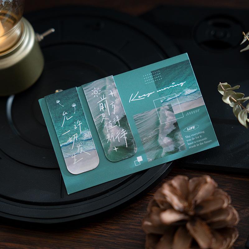 2/4/5 Stück/Set Chinesisches Retro Lesezeichen Bambus Lotus Kran Landschaft Lesezeichen für Lehrergeschenk Vintage Ästhetisches Magnetisches Lesezeichen