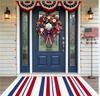 Durable Entrance Mat with Striped Pattern for Indoor Outdoor Use Non Slip Washable Hallway Foyer Rug for High Traffic Areas