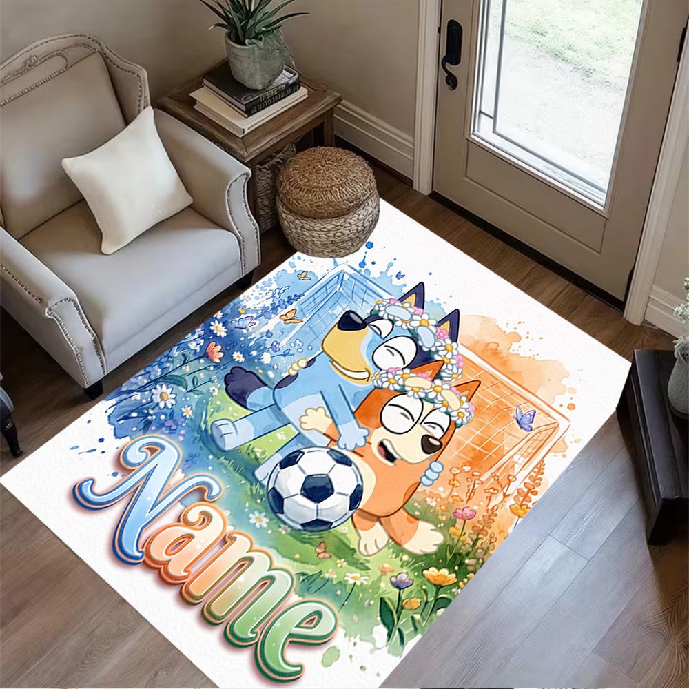 Soccer Fun Personalized Text Area Rug Suitable for Dining Room Hallway Bedrooms Outdoor Anti-slip Rug Office home decor
