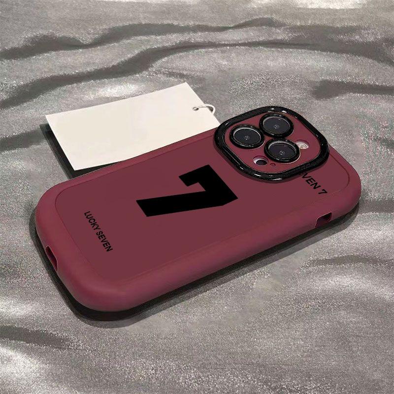 Lucky Number 7 Applicable To Apple 15 ProMax Mobile Case IPhone 16 13 New 14plus Silicone Huawei