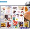 Retro Food Poster Stickers Yummy Dessert Cake Bread Jam Art Graffiti For Diy Creative Decoration Funny Sticker 203050Pcs