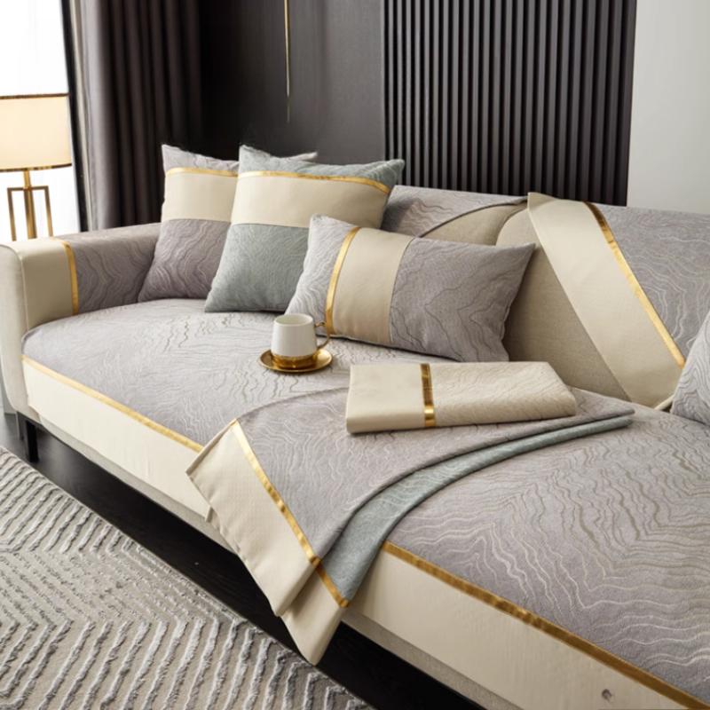 Легкая роскошная подушка для дивана Chenier Solid Cheniel Противоскользящий чехол — фото 3