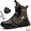 2024 Safety Shoes Men Boots High Top Work Sneakers Steel Toe Cap Anti-smash Puncture-Proof Work Boots Indestructible Shoes Male