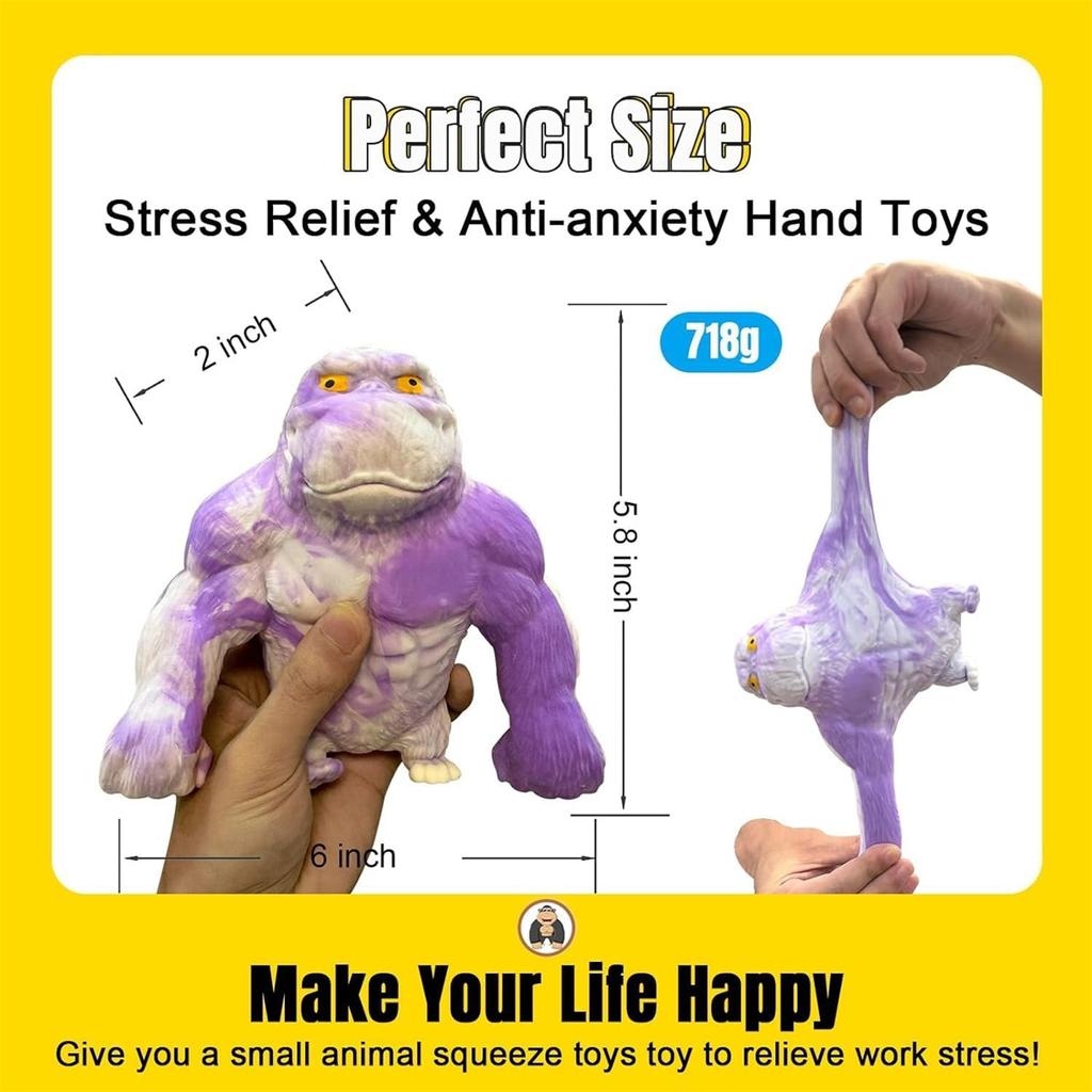 Klembar apeleketøy Strekkbar Lim-Sand Fylt Gummi Gorilla Elastisk Strekkbar Autisme Avspenningsleketøy Voksne Barn Gave