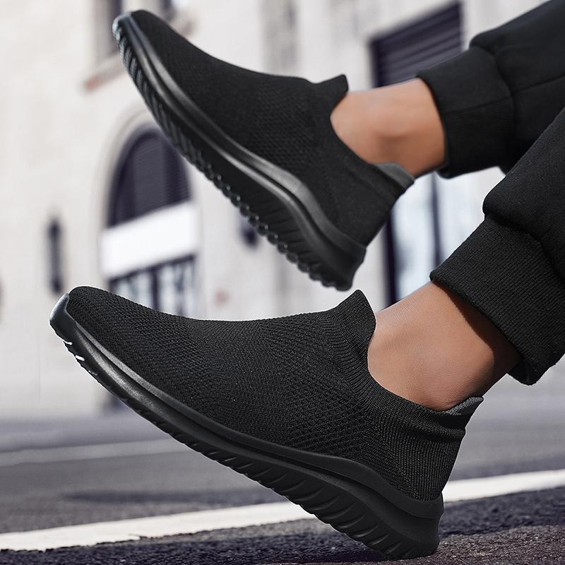 Men Sneakers Men Shoes Casual Breathable Summer Mesh Sneakers Lightweight Slip-on Sneakers Shoes for Male