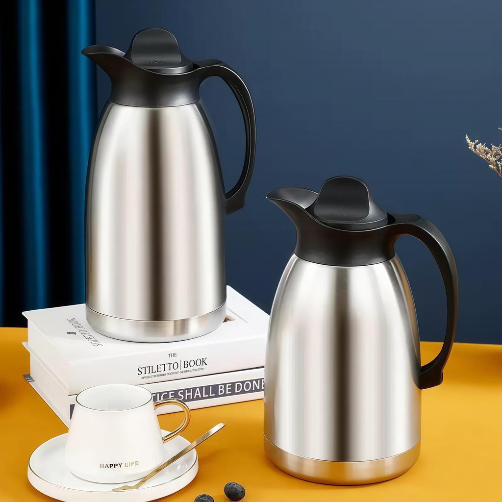 Stainless Steel Double-Layer Vacuum Thermos Flask Rooster Ji Gong Pot - Large Capacity Hot Water Bottle for Home Use