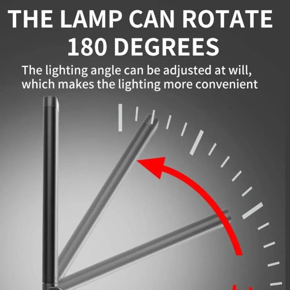 USB-Type-C Rechargeable Mini LED Flashlight Ruler Scale Design Hidden Screwdriver Magnetic Work Light 300LM Brightness 8 Modes
