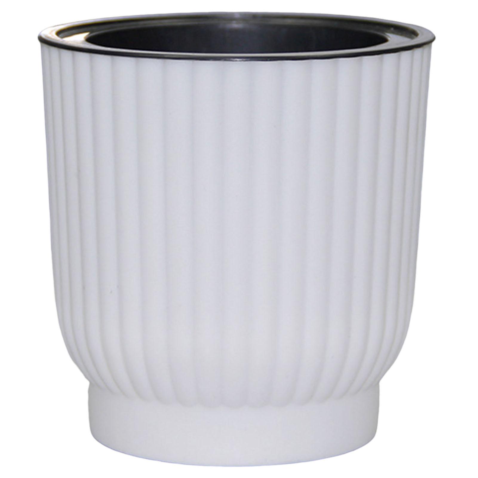 

White Round Plant Flower Pot Elegant Promote Healthy Growth Planter for Indoor and Outdoor Plants S