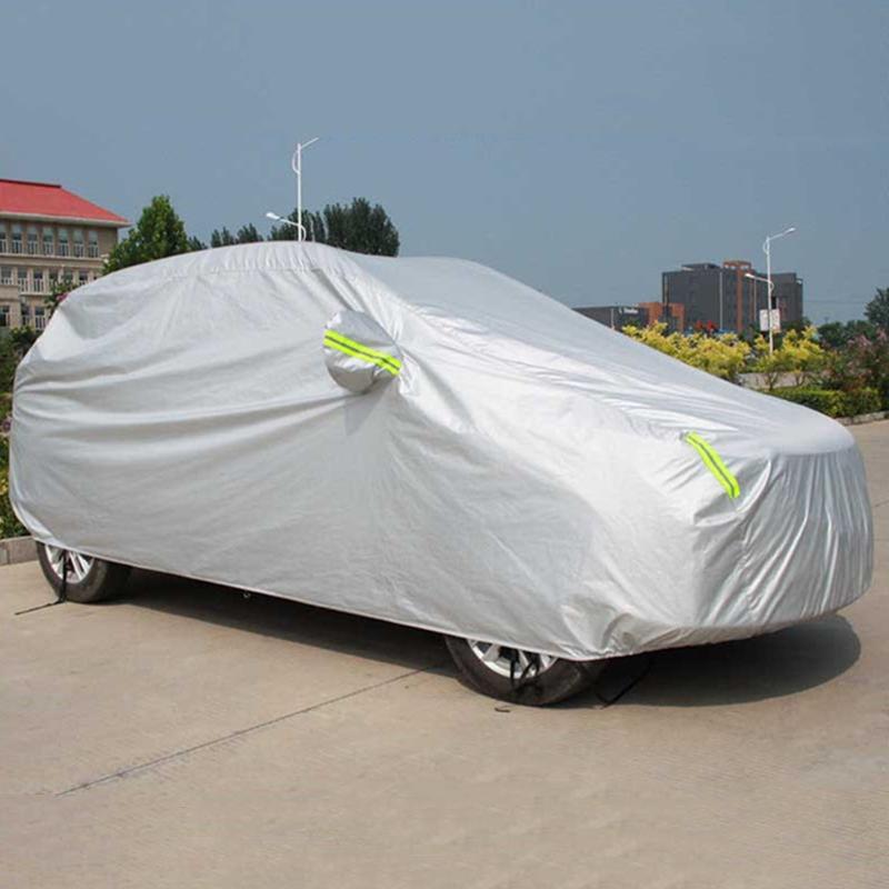Universal SUV/Sedan Full Car Covers Outdoor Waterproof Sun Rain Snow Protection UV Car Umbrella Silver S-YXL Auto Case Cover