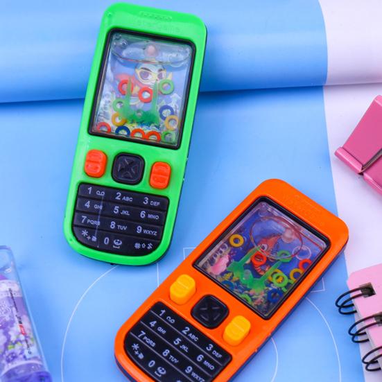 5Pcs Game Console Toy Classic No Battery Required Nostalgia Retro Style Entertainment ABS Water Playing Cellphone Ringtoss Toy for Child