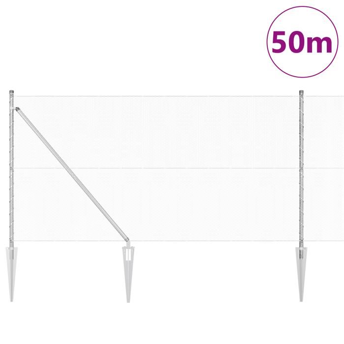 Clôture Hexagonale vidaXL 1,2x50 m Acier Galvanisé 3353416