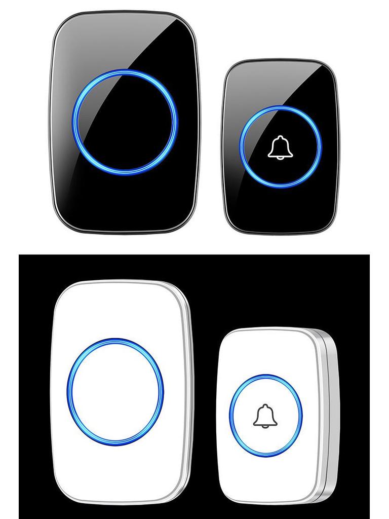 KajiaS A10 Black Wireless Doorbell with Electronic Music and Elderly Call Button