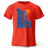 Summer Art Style Surfing Pure Cotton Short Sleeved Mens Daily Wear Plus Size Soft and Comfortable Travel Street Sports Tshirt