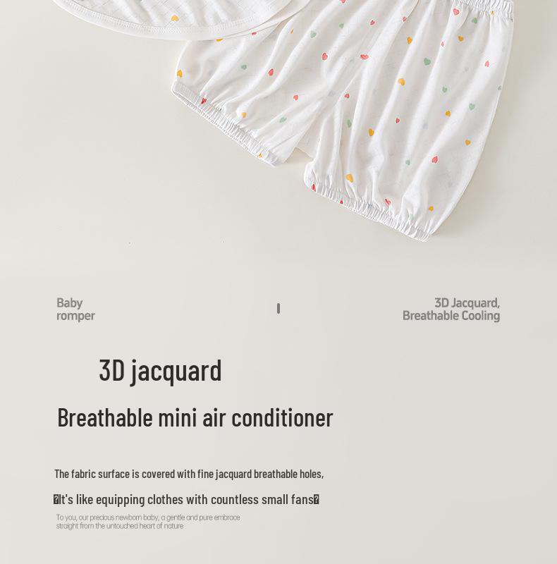 Baby Sleeveless Bamboo Fiber Summer Clothing Set - Breathable Two-Piece for Boys and Girls