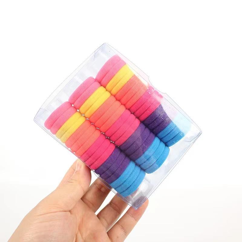 48Pcs/Set Women Elastic Hair Bands Kids Ponytail Holder Hair Accessories