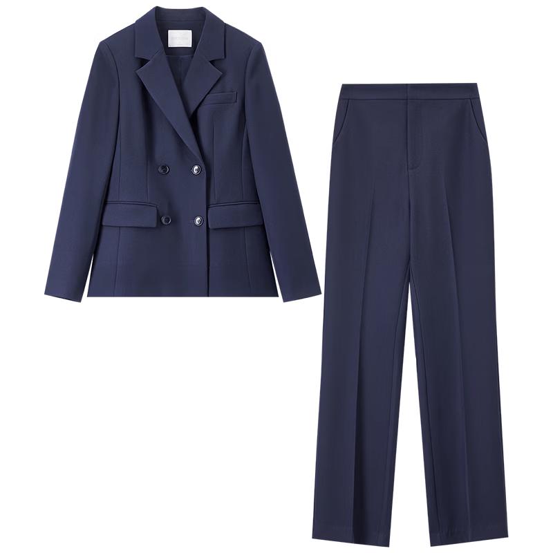 Women's Professional Anti-Wrinkle Blazer and Wide-Leg Pants Set