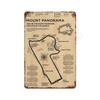 Vintage F1 Formula Racer Poster Metal Tin Sign Plaque Aesthetics Racing Monaco Grand Prix Circuit Track Wall Art Home Room Decor