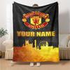 Manchester Personalized Text Blanket Gift Personalized Blanket Durable Comfort Suitable for Bed Chair Office Sofa for All Occasions
