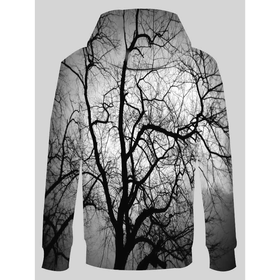 Baum 3D gedruckt Herren Hoodie Casual Muster Trendy Sportswear Herbst Winter Tasche Pullover Lange Ärmel