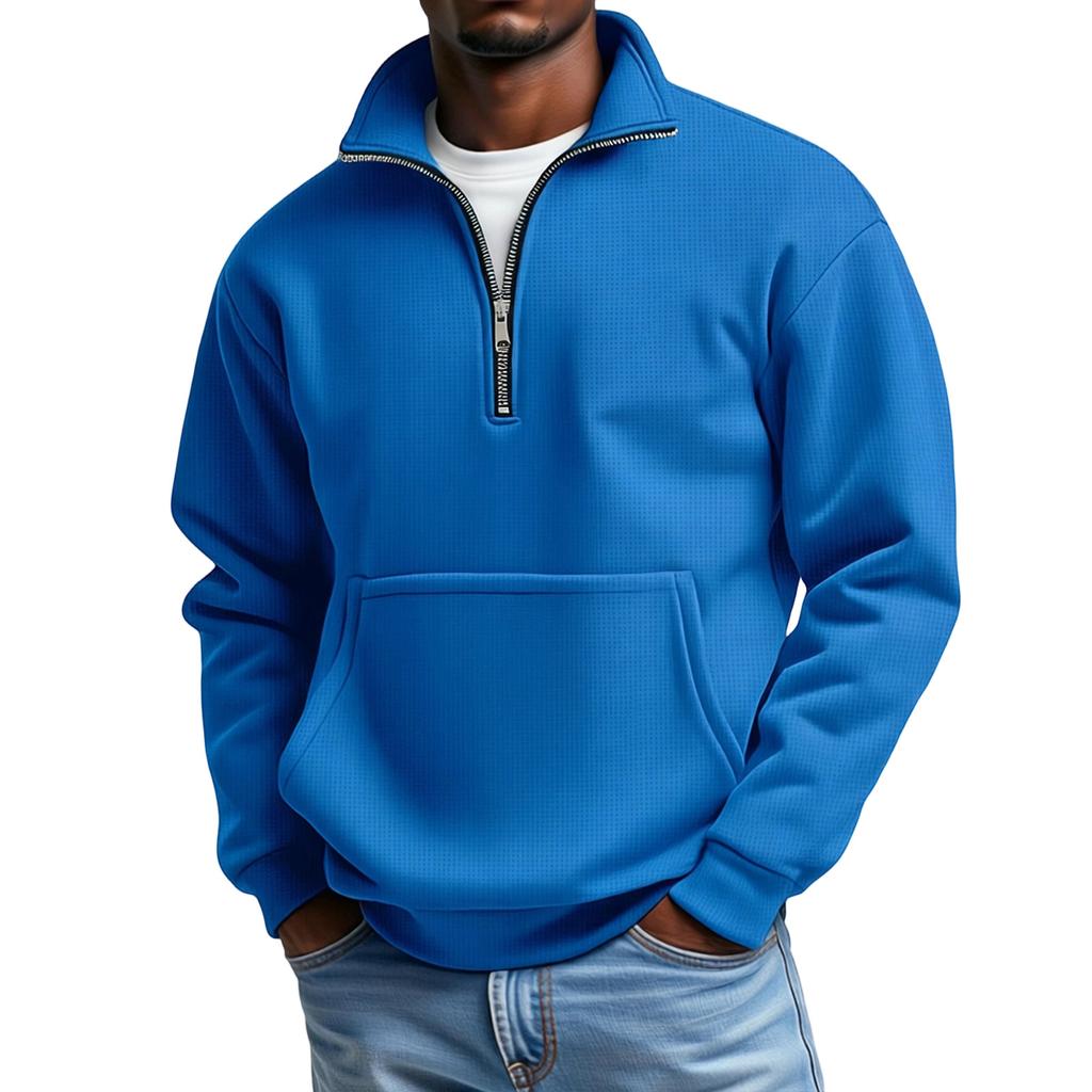 Men's  Leisure  Gao Ling  Waverg  Zipper  Long  Sleeves  Hoodie