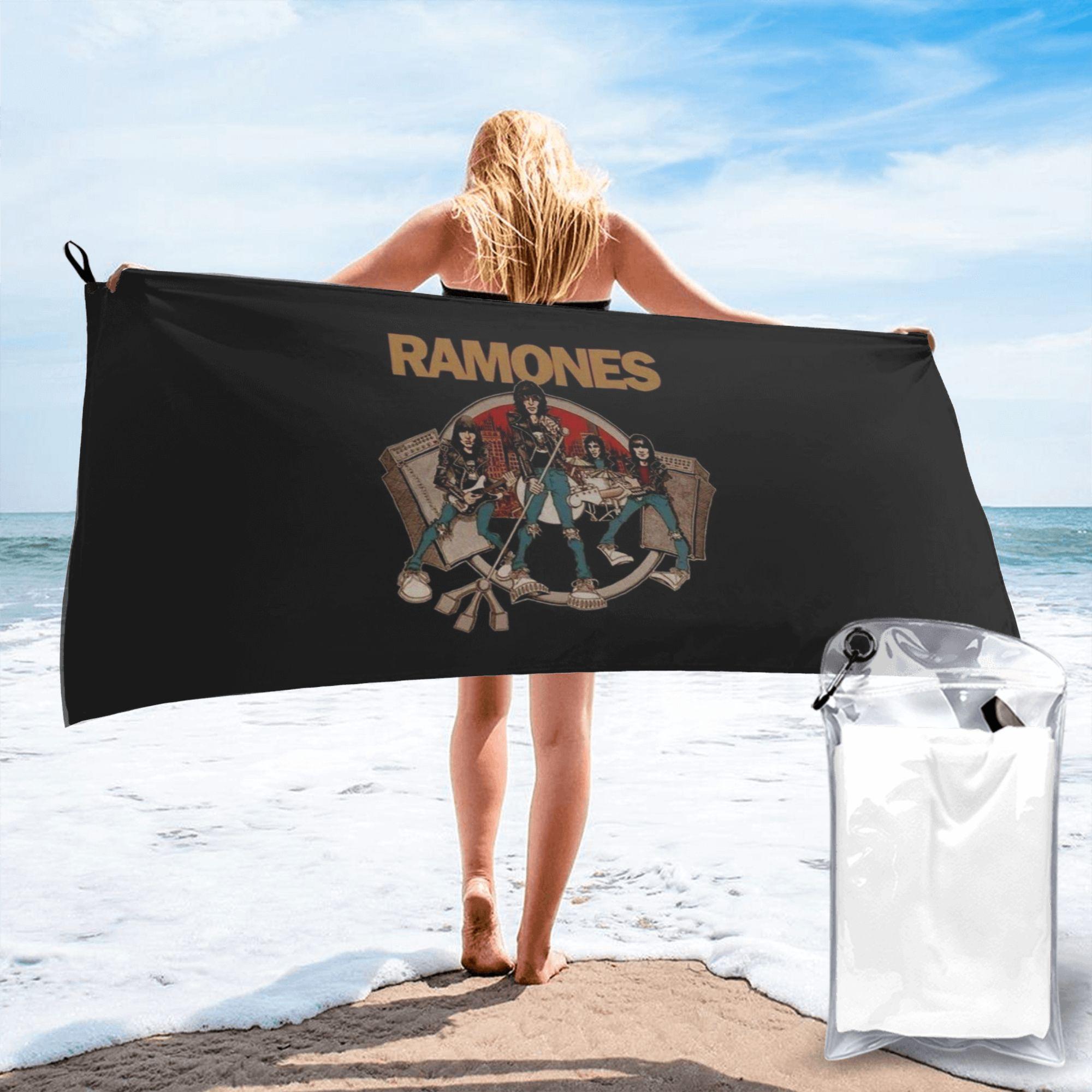 

The Legend Band Ramons Essential Ramons Beach Towel Soft Microfiber Quick Dry Absorbent Quick Towels For Bath W30*H60(CM)