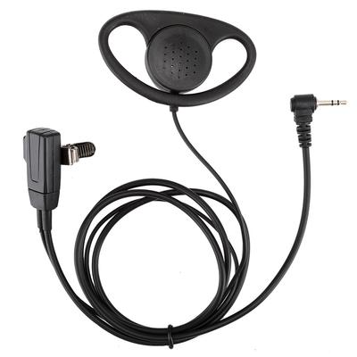 2 Stück 1-poliger D-förmiger Ohrhörer mit PTT-Mikrofon-Headset für Motorola 2-Wege-Radios Walkie-Talkie-Zubehör
