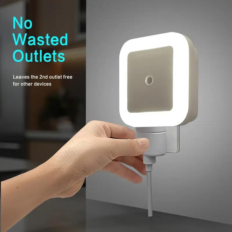 1/2/4PCS Light Sensing Night Light Intelligent LED Night Light Socket Light Suitable for Bedrooms Bathrooms Kitchens Corridors