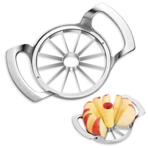 LIIGEMI Apple Cutter Slicer, 12-Blade, Large Apple Corer, Heavy-Duty Stainless Steel Apple Cutter and Divider, Non-Slip Brushed Handle, Easy To Use (M