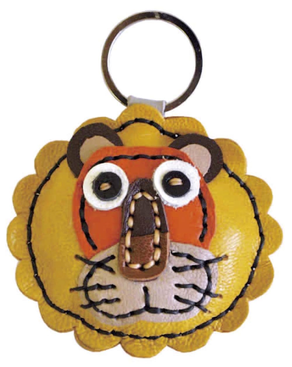 

leather Lion 80 x 75 5105039 Full-tuck keychain, face, mm,