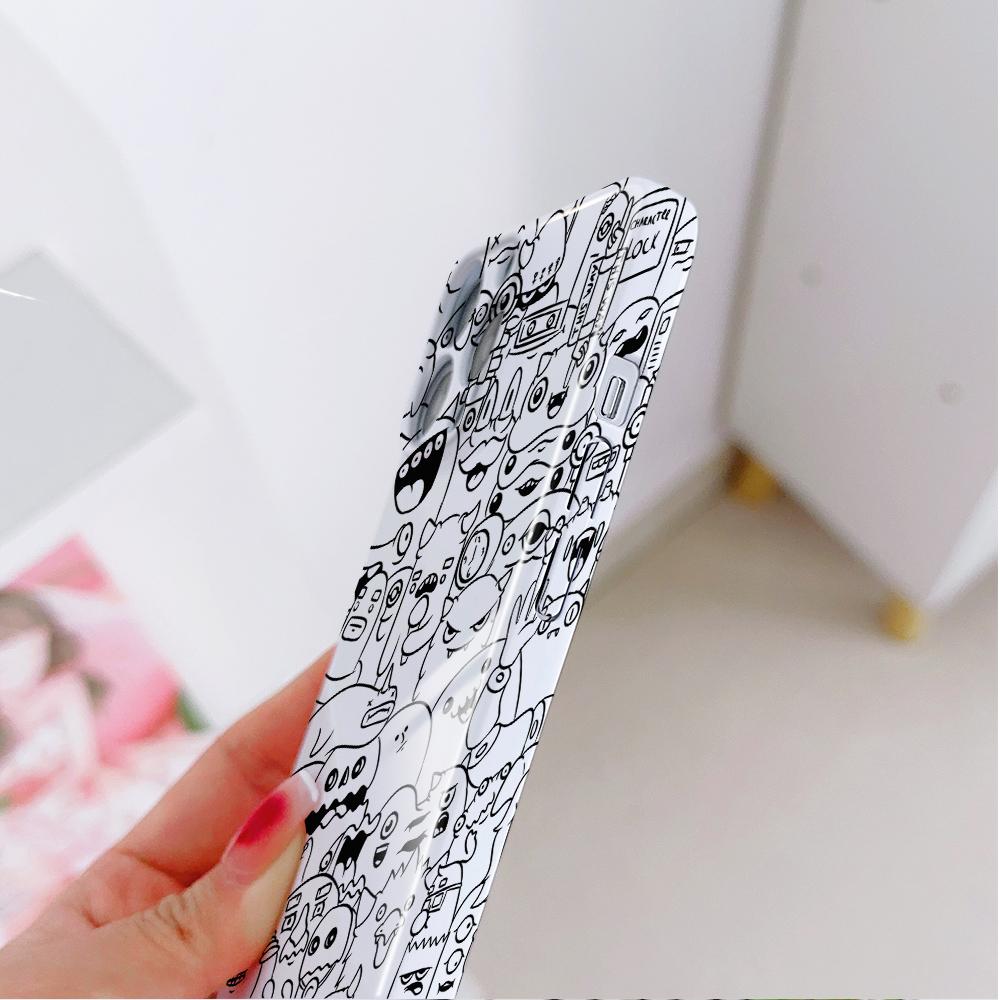 All-inclusive Film Phone Case Cartoon Fashion Design Hard Shell Full Cover Camera Protection Case for iPhone Huawei Honor Vivo Google